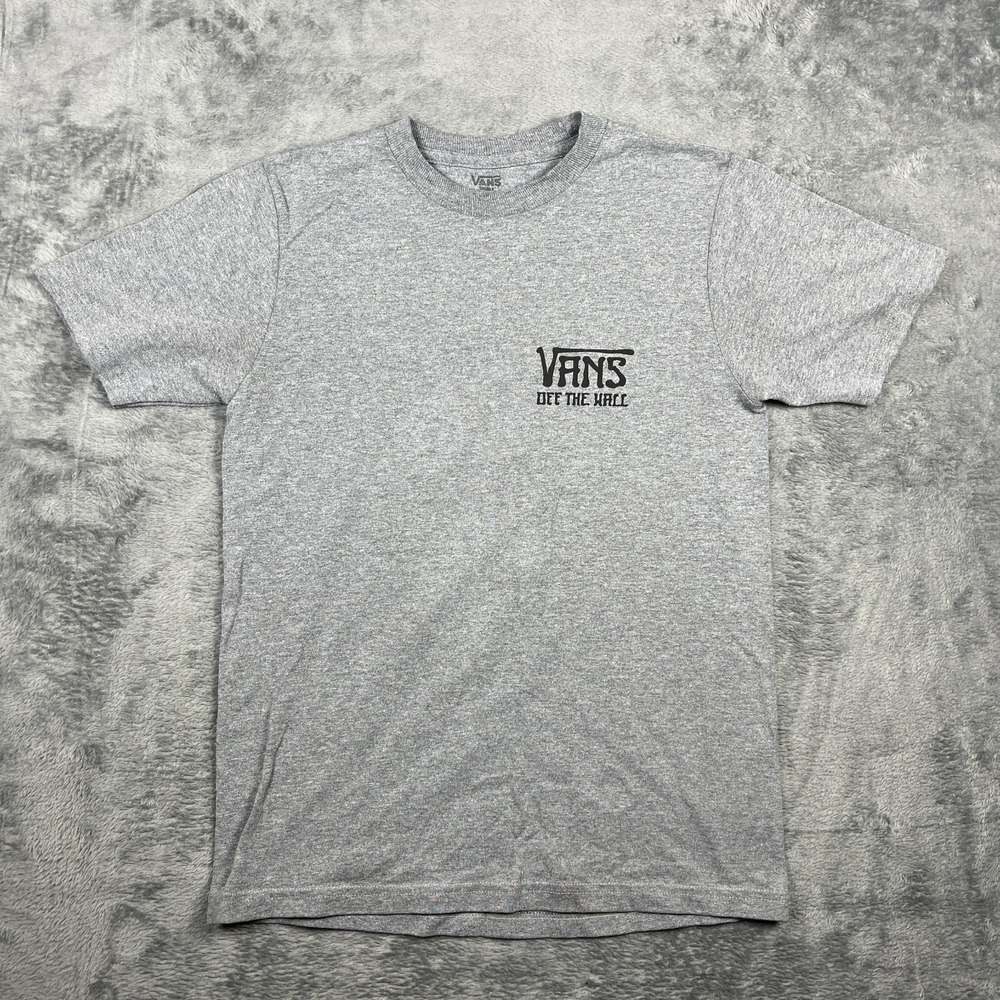 Vans T-Shirt Mens Small Heather Gray Cotton Dee The Wall Tiger Graphic Casual